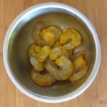 Shrimp with peanut-garlic sauce-A great-tasting shrimp dish in about an hour, including marinating time! Just a few spices creates a dish with complex tastes, even though it's easy to make.