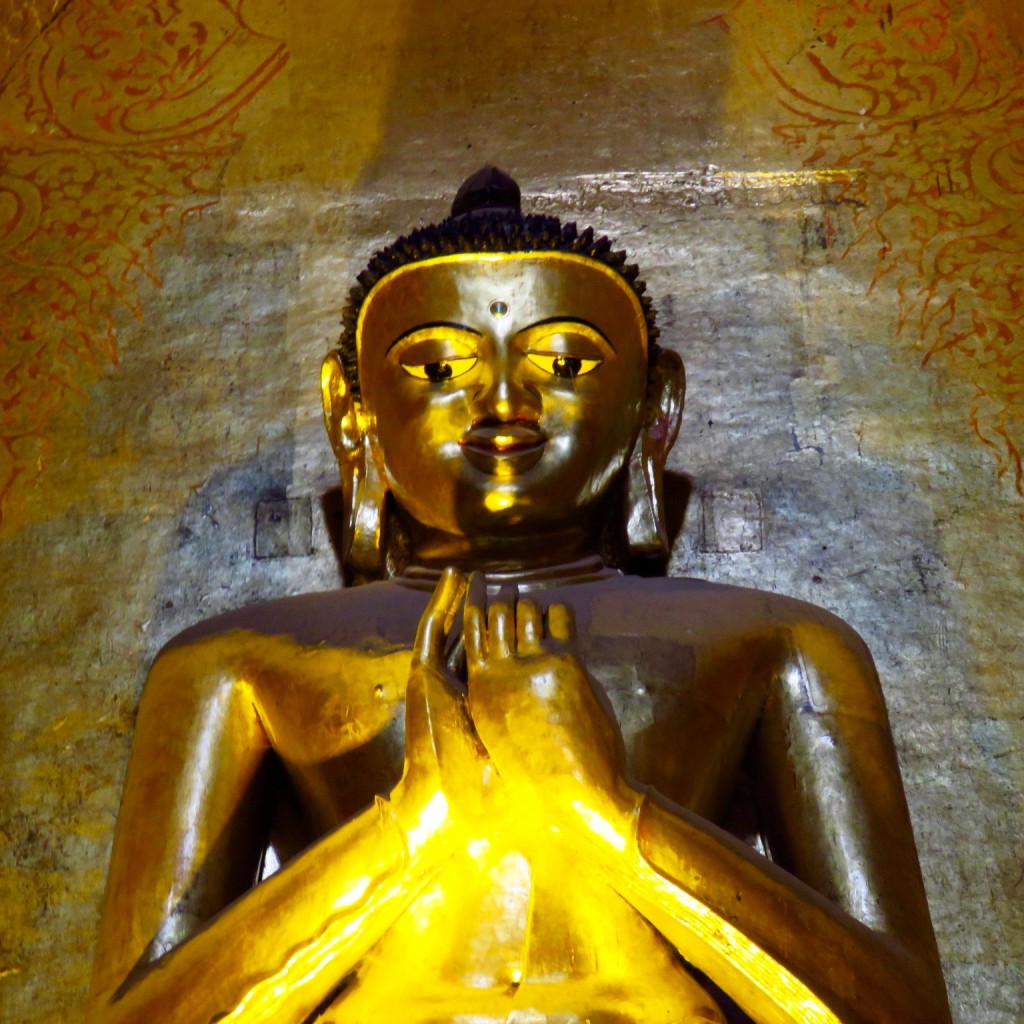 Bagan, Myanmar-Ananda Temple, Giant Buddha, Up Close