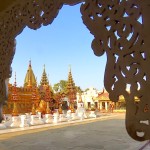 Bagan, Myanmar View Of Shwezigon Pagoda Grounds