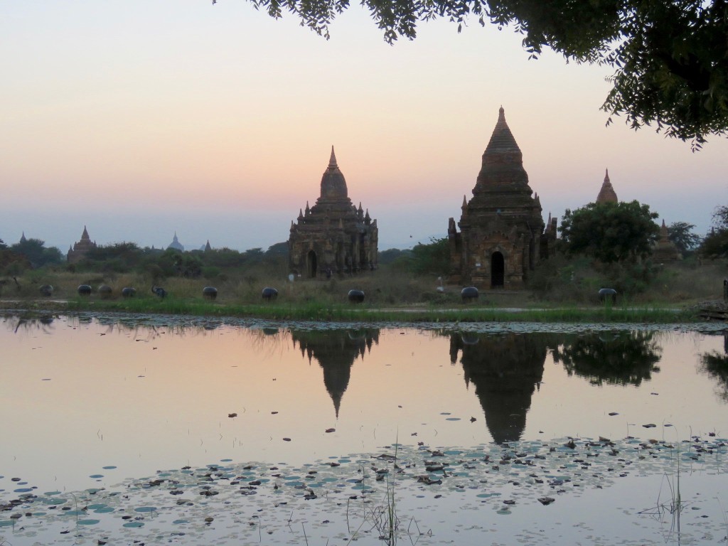Bagan, Myanmar–Pagodas At Sunset