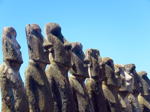 Easter Island–Ahu Tongariki Moai up close