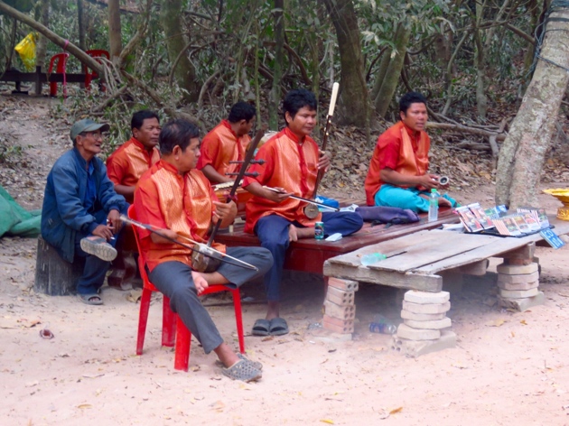 Siem Riep, Cambodia–Musicians at Ta Prom Temple