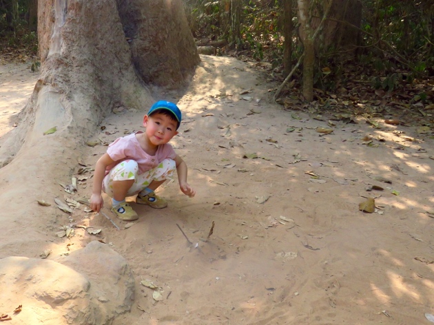 Siem Riep, Cambodia-Ta Prom-boy playing