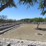 Sunken patio at House of the Longest Night, Cañada de la Virgen, San Miguel de Allende