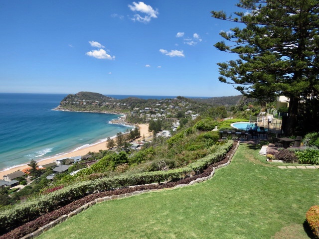 At Jonah’s, looking over Whale Beach toward Mona vale