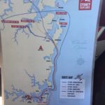 Map that shows Sydney Seaplanes tour routes around the harbor